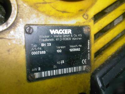 Wacher BH23 concrete breaker jackhammer 2 stroke gas