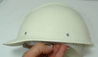 Nice white bullard hard boiled fiberglass hard hat 502