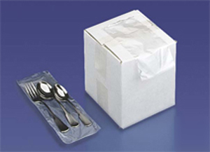 2000 3.75X10 + 1.5 backflap x .65 mil silverware bags