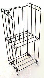 New 24 -2 shelf quarterfold rack w/built-in sign holder