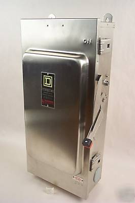 Square d stainless 200 amp fused safety switch H364DS