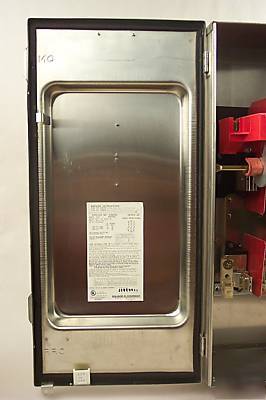 Square d stainless 200 amp fused safety switch H364DS