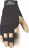Ultra comfort leather grain pigskin gloves work utility