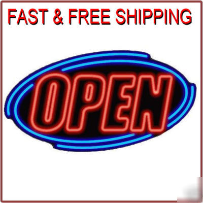 New fallon large flashing super bright led open sign