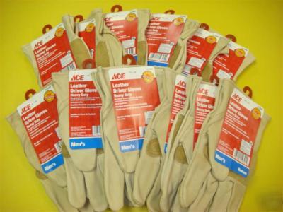 New leather goatskin driver gloves premium work 1 dozen 