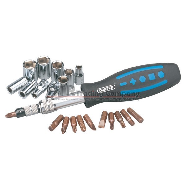 31 pc socket and bit set with flexible shaft driver