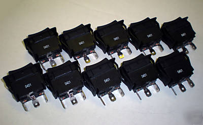 Basic (on)-off-(on) rocker switch 20AMP, lot of 10 