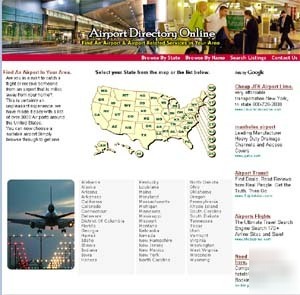 Fully developed airport directory website + adsense