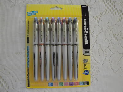 NEW8 uni-ball vision elite vivid color bold 0.8 mm pens