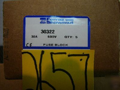 New ferraz shawmut fuse blocks & holders 5 ea - 