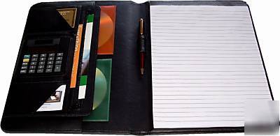 New padfolio organizer w/ calculator letter size pad 