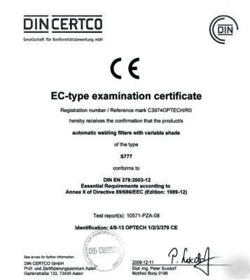 Best certified welding helmet w/ 4 optical sensor black