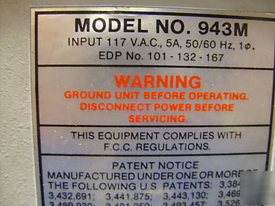 Branson 940M series power supply - model 943M