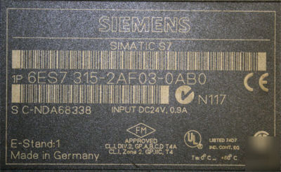 Siemens simatic S7-300 CPU315-2DP profibus cpu module
