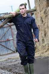 Stud front coverall-available in 5 sizes - blue