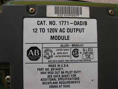 Allen bradley plc-5/20E /e system w/io mod. excellent 