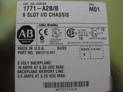 Allen bradley plc-5/20E /e system w/io mod. excellent 