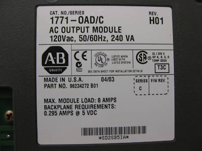 Allen bradley plc-5/20E /e system w/io mod. excellent 