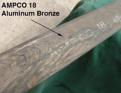Aluminum bronze bearing solid square stock -large piece