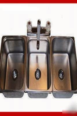 New concession stand sinks trailer three 3 compartment 