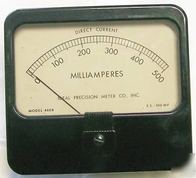 New ideal precision bakelite panel meter 500 ma-dc 460B
