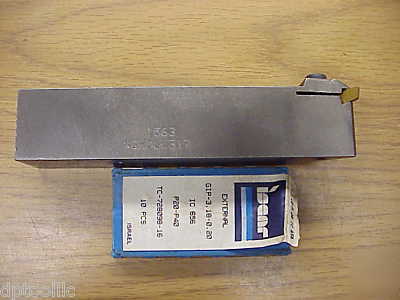 New iscar ghmul 31.7 toolholder & 6 iscar inserts