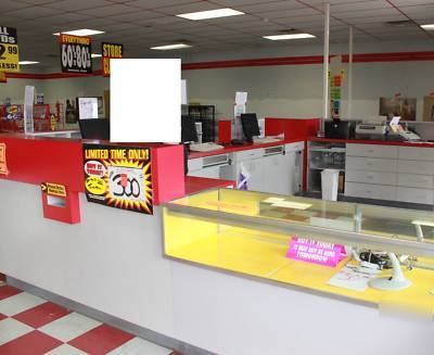 6PC retail counter work island station w/glass case