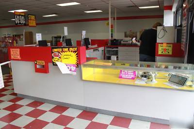6PC retail counter work island station w/glass case