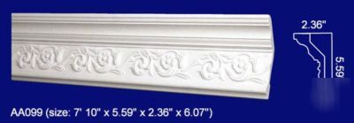 AA099 polyurethane carved crown molding free samples 