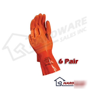 New atlas 620 vinylove vinyl work gloves large l 6 pair 