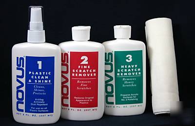 Novus polish plastic plexiglass acrylic lucite 8OZ kit