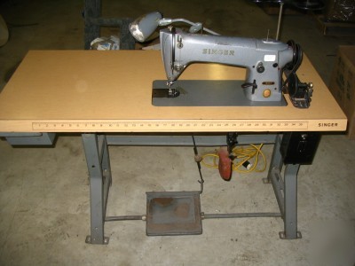 Singer industrial sewing machine with table