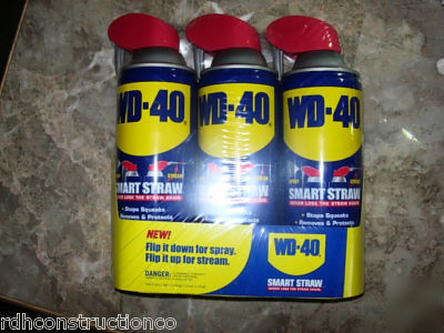 Wd-40 lubricant with smart straw 3 huge 12 oz. cans