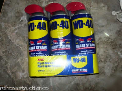 Wd-40 lubricant with smart straw 3 huge 12 oz. cans
