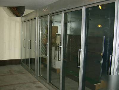17' crown walk in cooler~styleline doors complete nice 