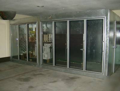 17' crown walk in cooler~styleline doors complete nice 