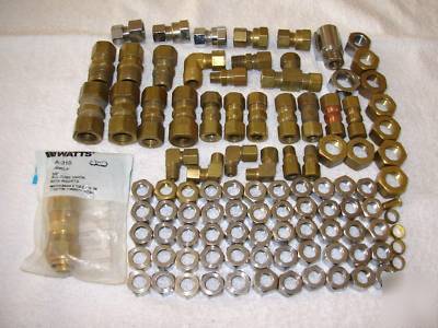 358 pcs brass plumbing compression fittings+2 valves