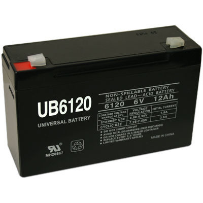 New 6V 12AH sealed lead acid battery UB6120 D5736 D5778