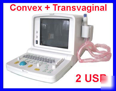 New portable ultrasound scanner w convex &transvaginal 