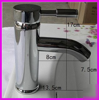 Round low chrome faucet bathroom mixer tap C69