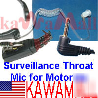Vibration throat mic for motorola talkabout ham radio