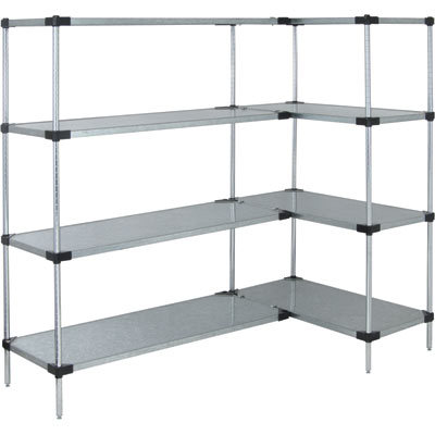 Solid shelf unit system 63