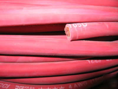 25' 4 gauge welding cable red made in usa 