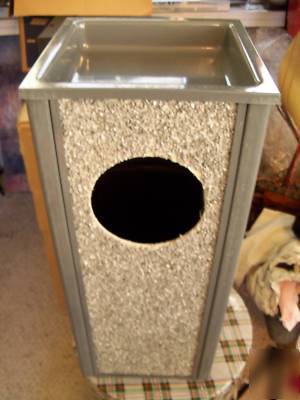Aspe series gray outdoor urn & receptacles