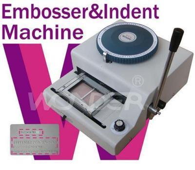 Credit card embossing and indent machine
