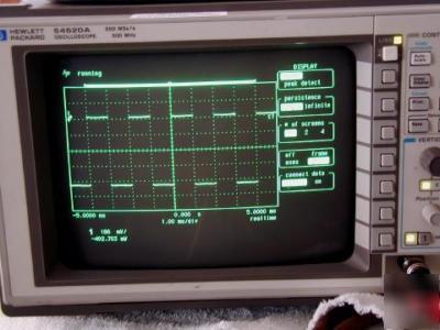 Hp - agilent 54520A 500 mhz oscilloscope w/extras 