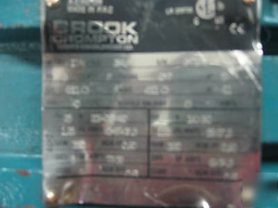 New brook crompton 25 hp electric motor