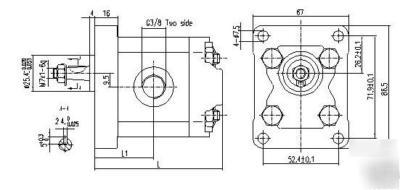 New hydraulic gear pump- group 1 8CC/rev - 
