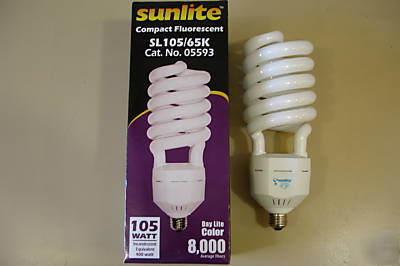 105 watt fluorescent light = to 400 watt incandescent