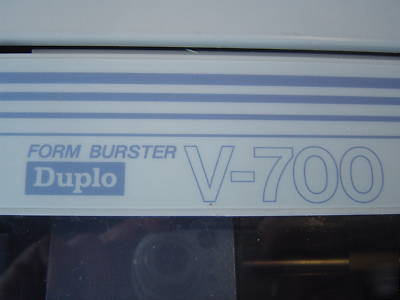Duplo v-740 continuous forms burster **perfect**